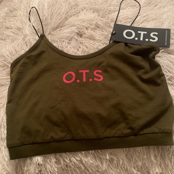 NWT OTS dark khaki boxer crop top - Picture 8 of 9